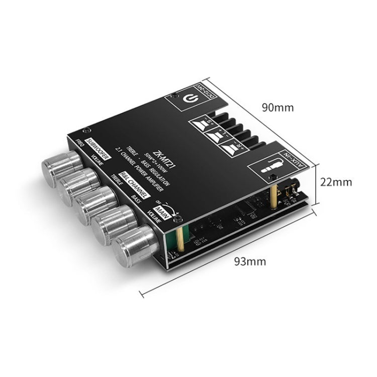 ZK-MT21 50W x 2+100W 2.1 Channel Bluetooth Digital Amplifier Module - Breadboard / Amplifier Board by PMC Jewellery | Online Shopping South Africa | PMC Jewellery