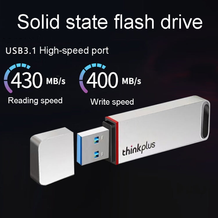 Lenovo Thinkplus TU100Pro USB3.1 Solid State Flash Drive High Capacity Metal USB Memory Disk, Size: 512G(Silver) - free shipping - PMC Jewellery - Order now!