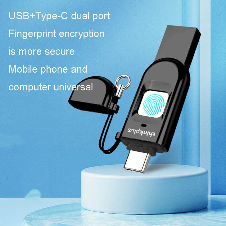 Lenovo Thinkplus TFU301 Dual Interface Type-C+USB Fingerprint Encrypted USB Flash Drive, Capacity: 32G - free shipping - PMC Jewellery - Order now!