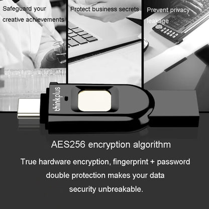 Lenovo Thinkplus TFU301 Dual Interface Type-C+USB Fingerprint Encrypted USB Flash Drive, Capacity: 256G - USB Flash Drives by Lenovo | Online Shopping South Africa | PMC Jewellery