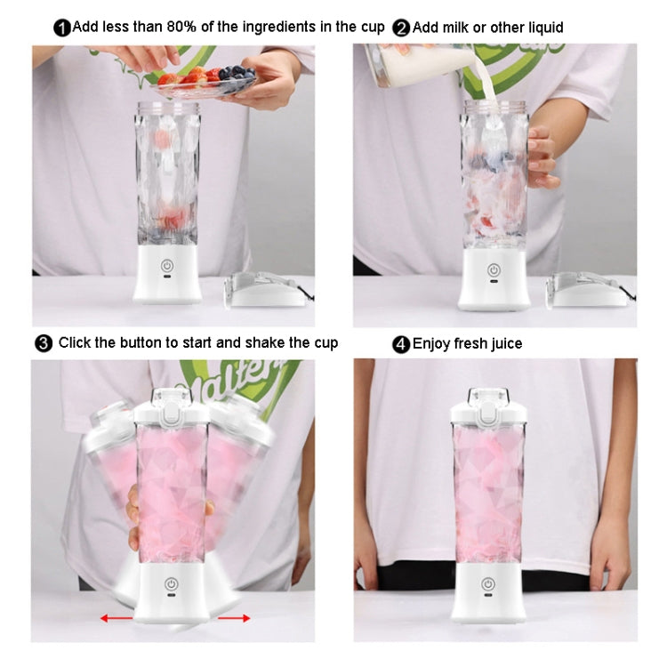 Portable Multifunctional USB Charging Juice Cup Mini Electrical Blender(Black) - free shipping - PMC TechLife - Order now!