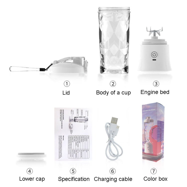 Portable Multifunctional USB Charging Juice Cup Mini Electrical Blender(White) - free shipping - PMC TechLife - Order now!