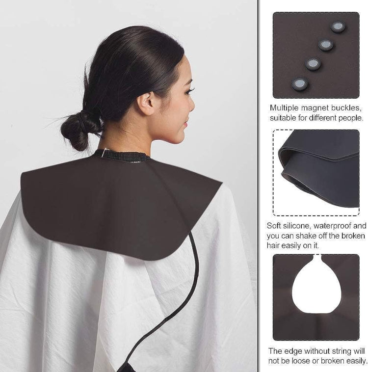 Hair Cutting Adjustable Shawl Capes Silicone Hairdressing Pad Neck Wrap Guard for Salon, Spec: Large Red - free shipping - PMC TechLife - Order now!