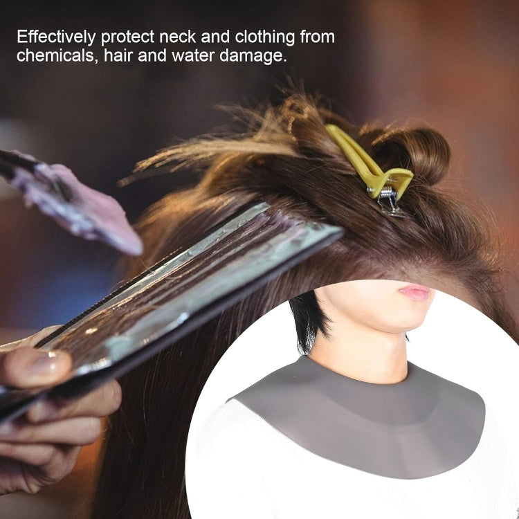Hair Cutting Adjustable Shawl Capes Silicone Hairdressing Pad Neck Wrap Guard for Salon, Spec: Large Gray - free shipping - PMC TechLife - Order now!