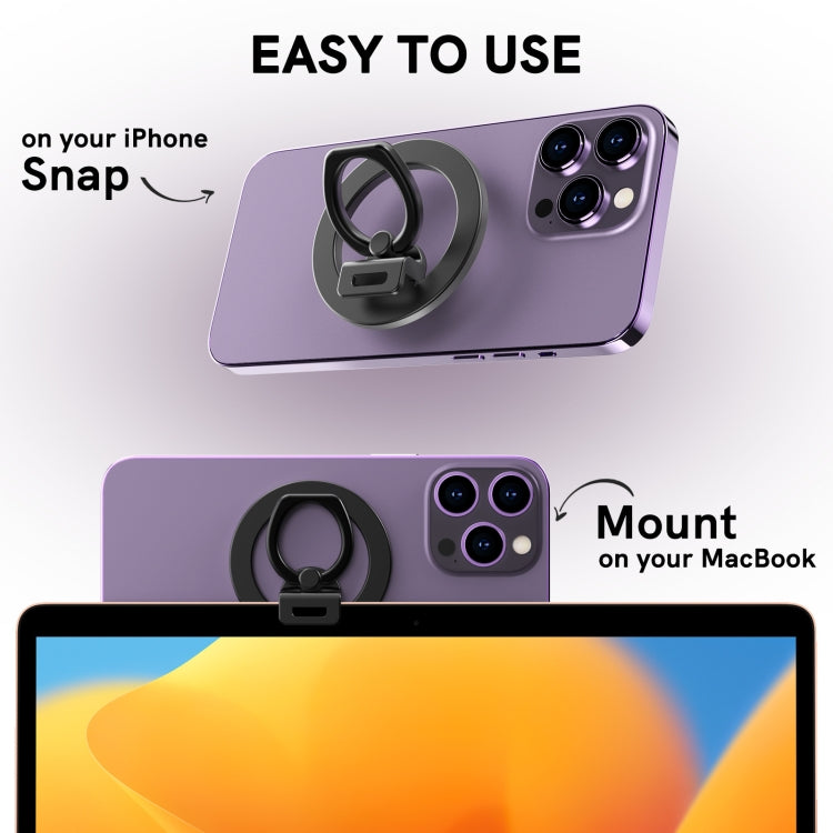 AhaStyle DD02 Magnetic MagSafe Zinc Alloy Cell Phone Expansion Stand For IPhone 12/13/14/15 Series(Black) - free shipping - PMC TechLife - Order now!