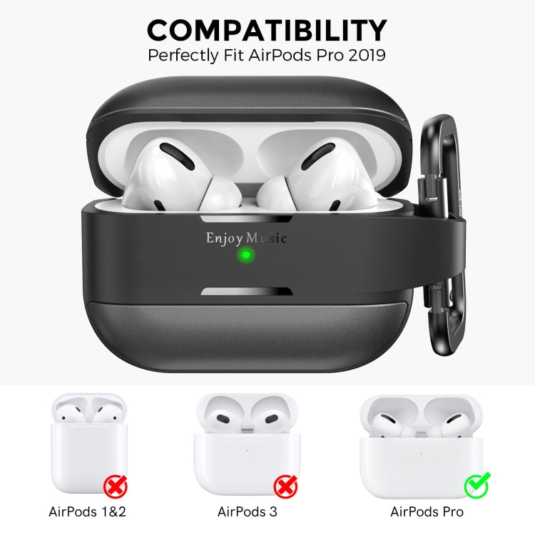 AhaStyle WG75-PRO For AirPods Pro Split TPU+Aluminum Alloy Combination Protective Cover(Gray) - free shipping - PMC Jewellery - Order now!
