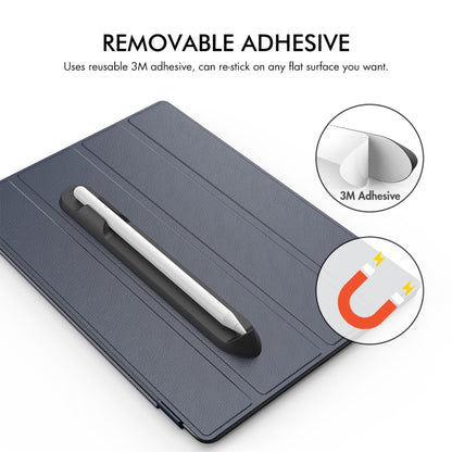 AhaStyle PT112 For Apple Pencil 1 / 2 Handwritten Pen Silicone Storage Groove Magnetic Silicone Pen Holder(Black) - Pencil Accessories by AhaStyle | Online Shopping South Africa | PMC Jewellery | Buy Now Pay Later Mobicred