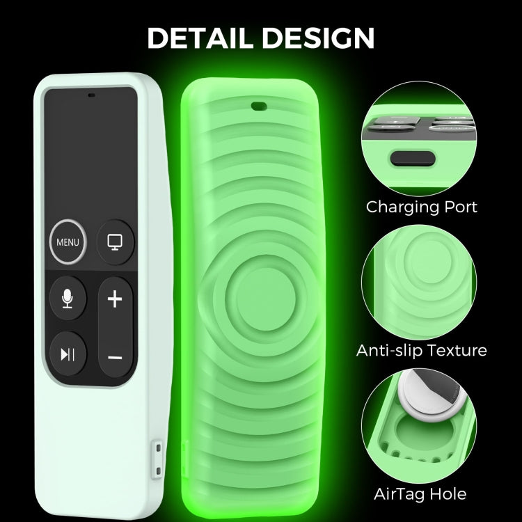 For Apple TV HD / 4K+AirTag AhaStyle PT175 Remote Control Tracker 2 In 1 Silicone Protective Cover(Blue) - Remote Control Covers by AhaStyle | Online Shopping South Africa | PMC TechLife | Buy Now Pay Later Mobicred