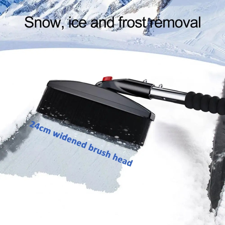 3-in-1 Car Snow Shovel Brush Kit Stainless Steel Retractable Ice Scraper(Black) - Ice Scraper by PMC TechLife | Online Shopping South Africa | PMC TechLife | Buy Now Pay Later Mobicred