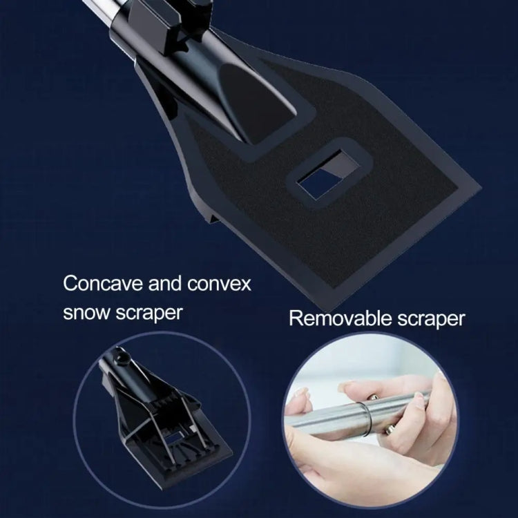 3-in-1 Car Snow Shovel Brush Kit Stainless Steel Retractable Ice Scraper(Silver) - Ice Scraper by PMC TechLife | Online Shopping South Africa | PMC TechLife | Buy Now Pay Later Mobicred