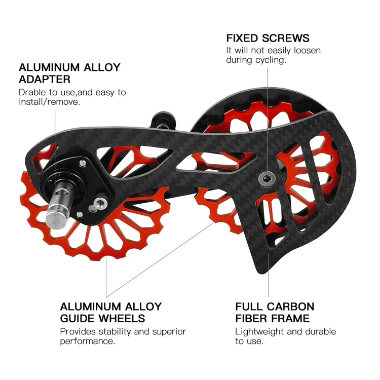 Carbon Fiber Guide Wheel For Road Bike Bicycle Bearing Rear Derailleur Guide Wheel Parts, Model Number: SD3 Black - free shipping - PMC TechLife - Order now!