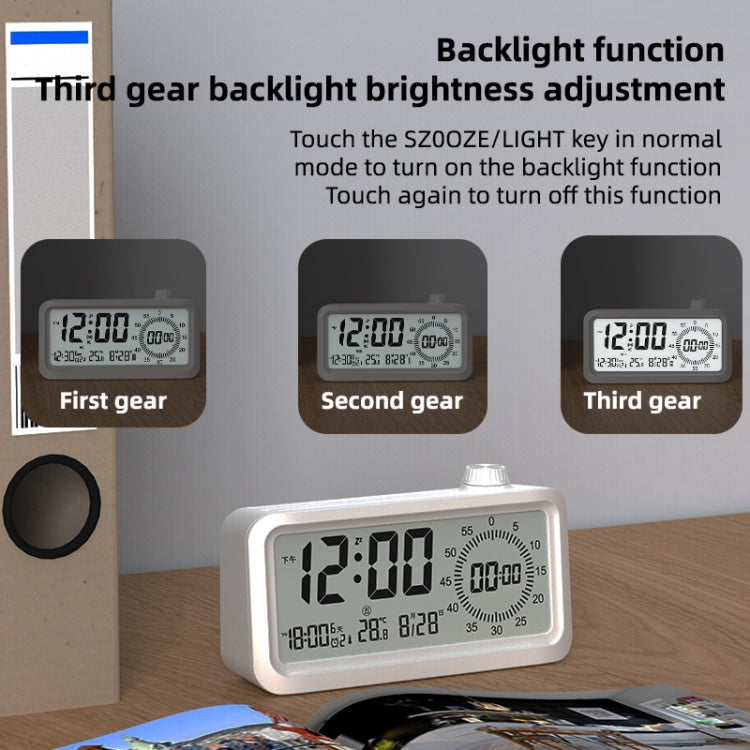 Visual Timer Alarm Clock Dual Display LCD Time Reminder(Black) - Alarm Clocks by PMc TechLife | Online Shopping South Africa | PMc TechLife | Buy Now Pay Later Mobicred