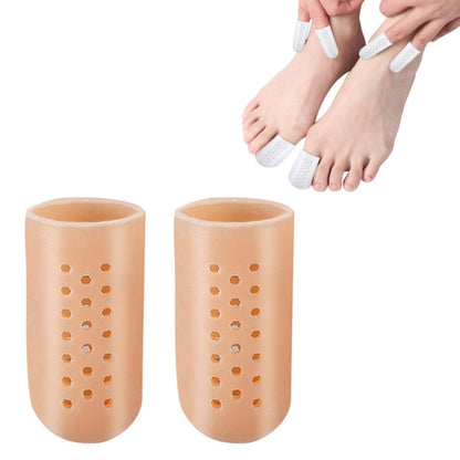 1pair Breathable Perforated Toe Protectors Anti Wear Sleeves, Size: S(Skin Tone) - Corrector by PMC Jewellery | Online Shopping South Africa | PMC Jewellery