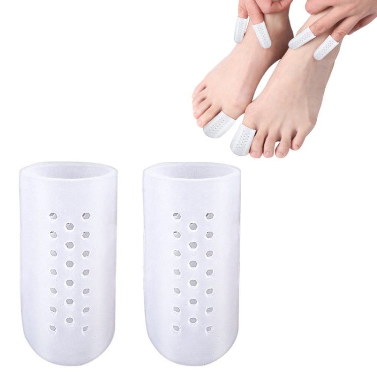 1pair Breathable Perforated Toe Protectors Anti Wear Sleeves, Size: M(Transparent) - Corrector by PMC Jewellery | Online Shopping South Africa | PMC Jewellery