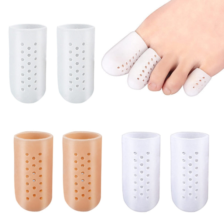 1pair Breathable Perforated Toe Protectors Anti Wear Sleeves, Size: XS(White) - Corrector by PMC Jewellery | Online Shopping South Africa | PMC Jewellery