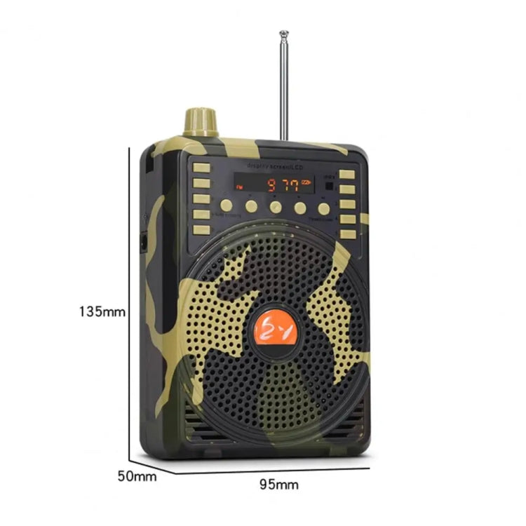 48W Wireless Bluetooth Voice Amplifier with Remote Control Supports USB/TF Card Playback EU Plug(Camouflage) - Midrange Speaker & Frequency Divider by PMC Jewellery | Online Shopping South Africa | PMC Jewellery