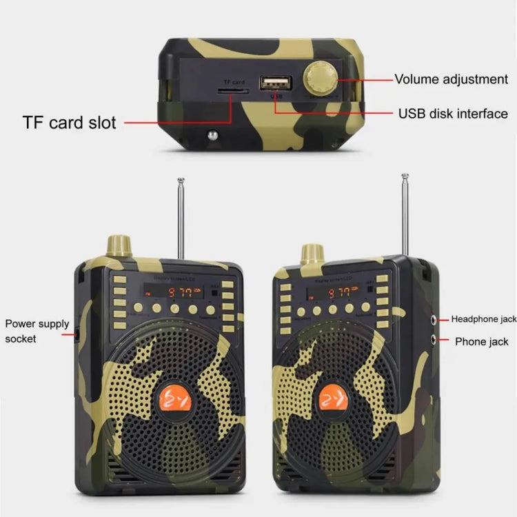 48W Wireless Bluetooth Voice Amplifier with Remote Control Supports USB/TF Card Playback AU Plug(Camouflage) - Midrange Speaker & Frequency Divider by PMC Jewellery | Online Shopping South Africa | PMC Jewellery | Buy Now Pay Later Mobicred