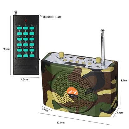 25W  Bluetooth Voice Amplifier Bird Hunting Speaker Supports USB/TF/FM 1000m Remote Control US Plug(Camouflage) - Midrange Speaker & Frequency Divider by PMC Jewellery | Online Shopping South Africa | PMC Jewellery | Buy Now Pay Later Mobicred