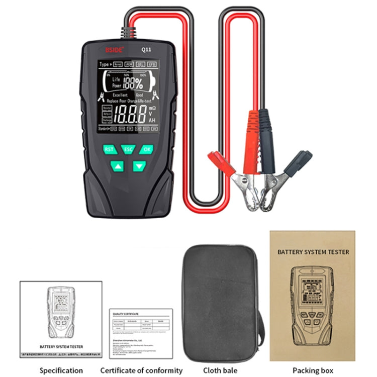 BSIDE Q11 Car Battery Detector 12V/24V Battery Life Capacity Internal Resistance Tester - free shipping - PMC TechLife - Order now!