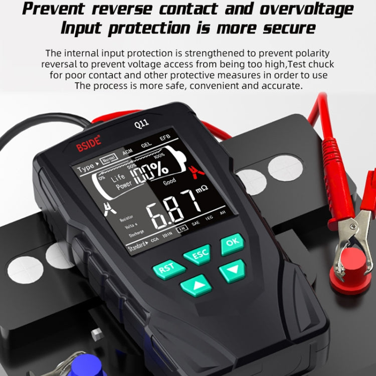 BSIDE Q11 Car Battery Detector 12V/24V Battery Life Capacity Internal Resistance Tester - Electronic Test by BSIDE | Online Shopping South Africa | PMC Jewellery | Buy Now Pay Later Mobicred