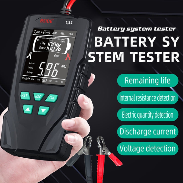 BSIDE Q11 Car Battery Detector 12V/24V Battery Life Capacity Internal Resistance Tester - free shipping - PMC TechLife - Order now!