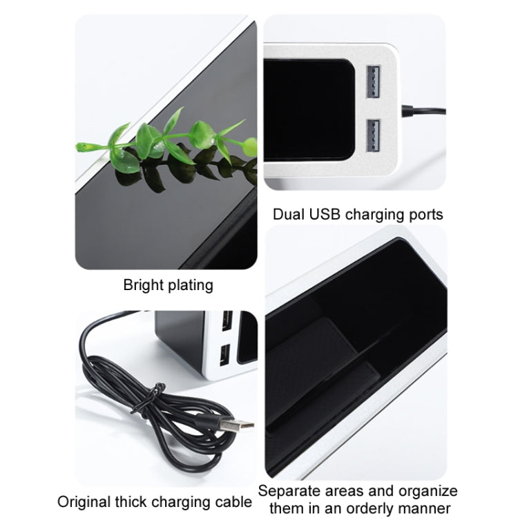 Car Seat Gap Storage Box with 2 USB Charging Port, Color: Co-pilot Gray - Stowing Tidying by PMC Jewellery | Online Shopping South Africa | PMC Jewellery | Buy Now Pay Later Mobicred