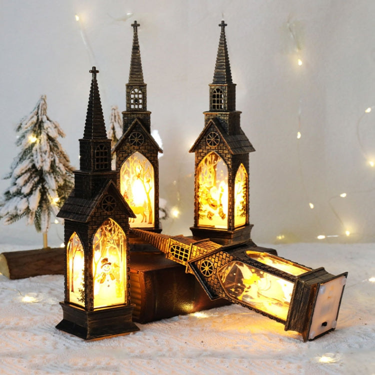 Christmas Decoration Lamps Church Shape Night Light Electronic Candle Candlelight, Style: Angel - Decoration Lamps by PMC TechLife | Online Shopping South Africa | PMC TechLife