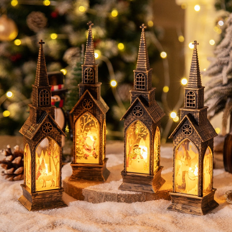 Christmas Decoration Lamps Church Shape Night Light Electronic Candle Candlelight, Style: Angel - Decoration Lamps by PMC TechLife | Online Shopping South Africa | PMC TechLife