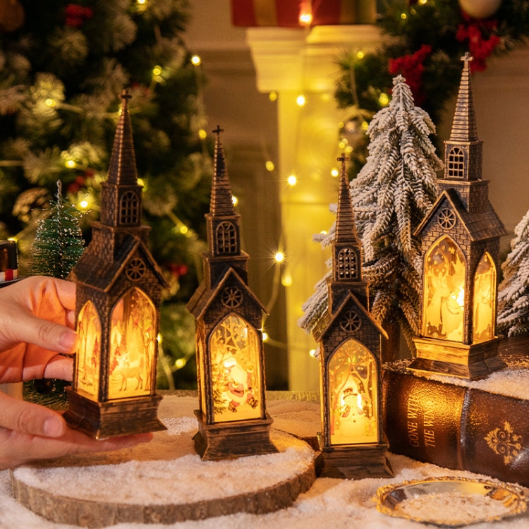 Christmas Decoration Lamps Church Shape Night Light Electronic Candle Candlelight, Style: Angel - Decoration Lamps by PMC TechLife | Online Shopping South Africa | PMC TechLife
