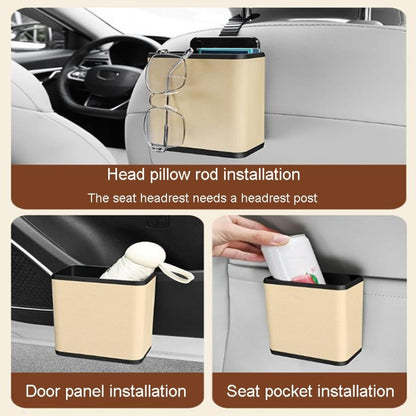 Multifunctional Car Dustbin Car Seatback Door Hanging Storage Box(Gray) - Stowing Tidying by PMC Jewellery | Online Shopping South Africa | PMC Jewellery | Buy Now Pay Later Mobicred