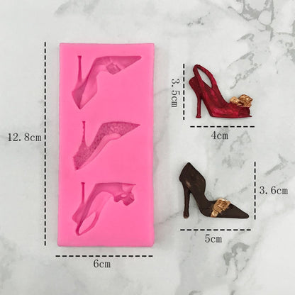 High Heels Sandals Silicone Mold 3D Chocolate Cake Glue Pendant Plaster Mold, Spec: Large - Food Molds by PMC Jewellery | Online Shopping South Africa | PMC Jewellery