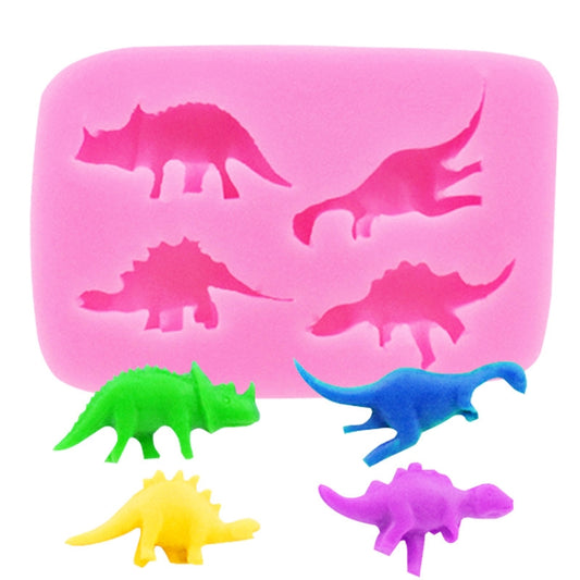 Dinosaur Silicone Mold Fondant Chocolate Cake Decoration Mold(Pink) - Food Molds by PMC Jewellery | Online Shopping South Africa | PMC Jewellery