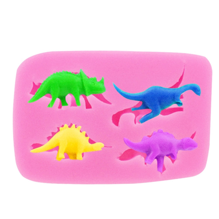 Dinosaur Silicone Mold Fondant Chocolate Cake Decoration Mold(Pink) - Food Molds by PMC Jewellery | Online Shopping South Africa | PMC Jewellery