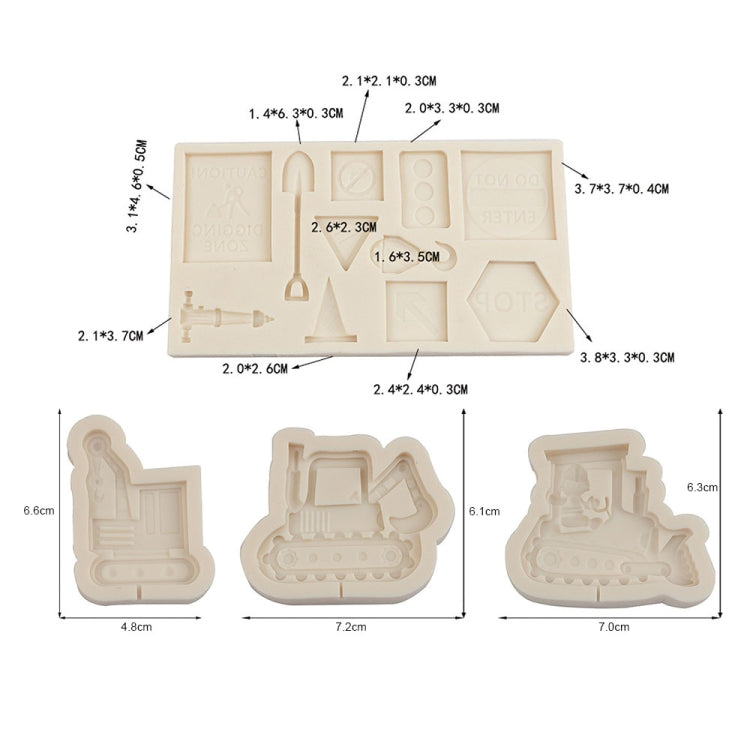 Cartoon Construction Site Tools Engineering Car Cake Decoration Molds, Specification: MK-3055 (Light Gray) - Food Molds by PMC Jewellery | Online Shopping South Africa | PMC Jewellery