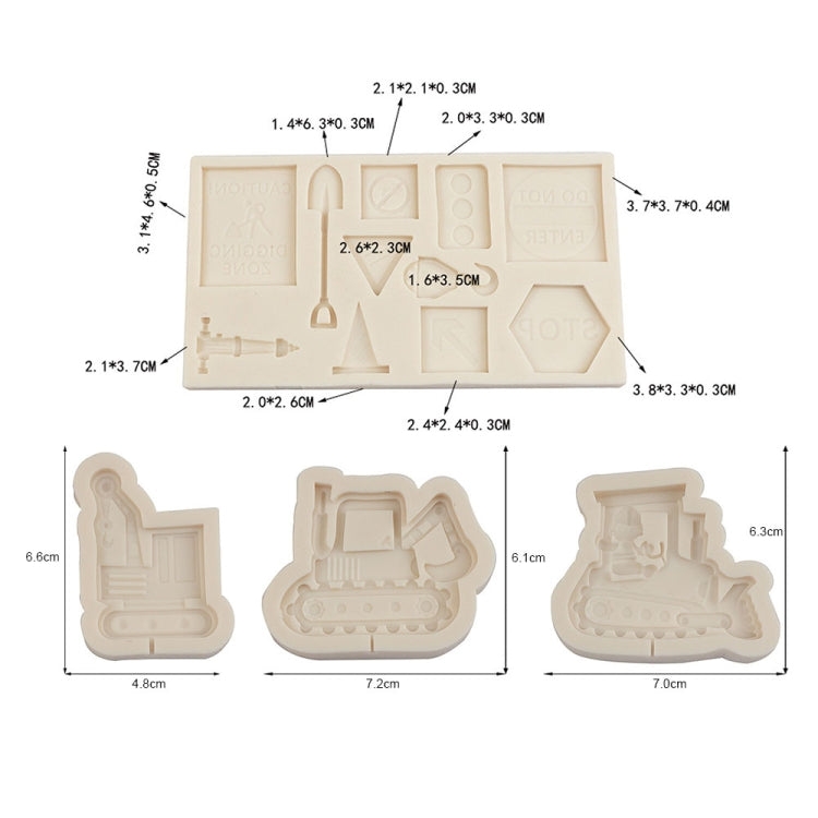 Cartoon Construction Site Tools Engineering Car Cake Decoration Molds, Specification: MK-3058 (Light Gray) - Food Molds by PMC Jewellery | Online Shopping South Africa | PMC Jewellery