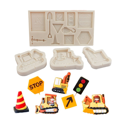 Cartoon Construction Site Tools Engineering Car Cake Decoration Molds, Specification: MK-3055 (Light Gray) - Food Molds by PMC Jewellery | Online Shopping South Africa | PMC Jewellery