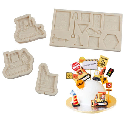 Cartoon Construction Site Tools Engineering Car Cake Decoration Molds, Specification: MK-3058 (Light Gray) - Food Molds by PMC Jewellery | Online Shopping South Africa | PMC Jewellery