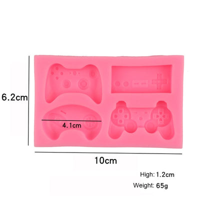 Game Console Gamepad Shape Silicone Mold Fondant Tool Cake Chocolate Mold(Pink) - Food Molds by PMC Jewellery | Online Shopping South Africa | PMC Jewellery