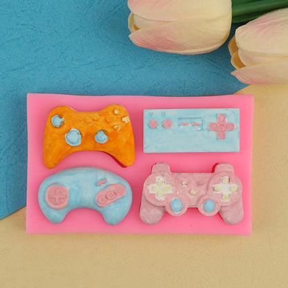 Game Console Gamepad Shape Silicone Mold Fondant Tool Cake Chocolate Mold(Pink) - Food Molds by PMC Jewellery | Online Shopping South Africa | PMC Jewellery