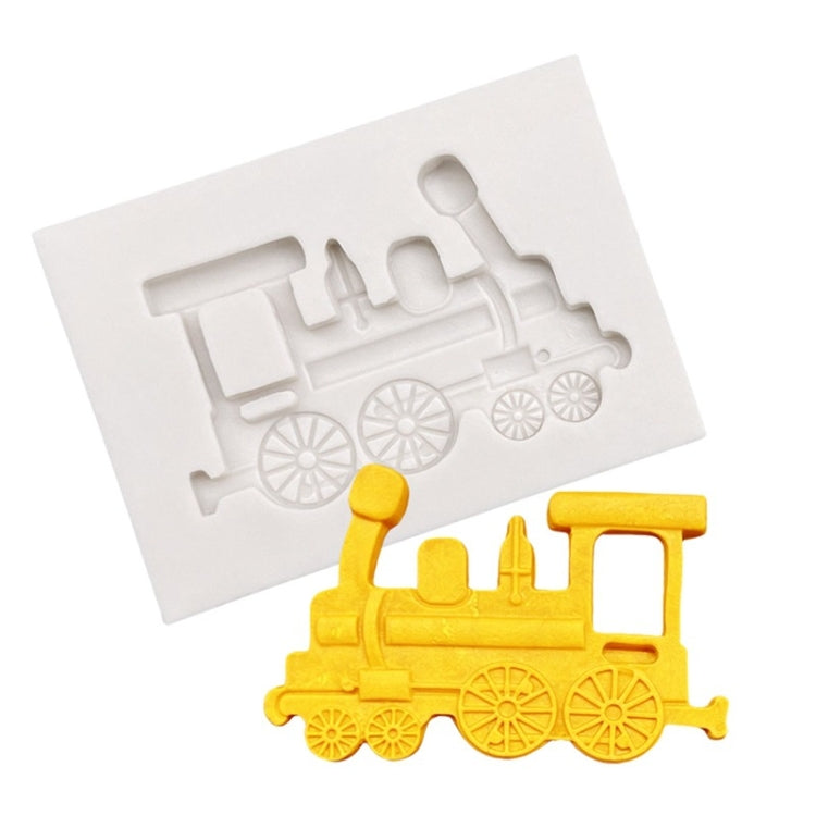 Classic Car Train Silicone Fondant Cake Mold Baking Decoration Tools(Gray) - Food Molds by PMC Jewellery | Online Shopping South Africa | PMC Jewellery