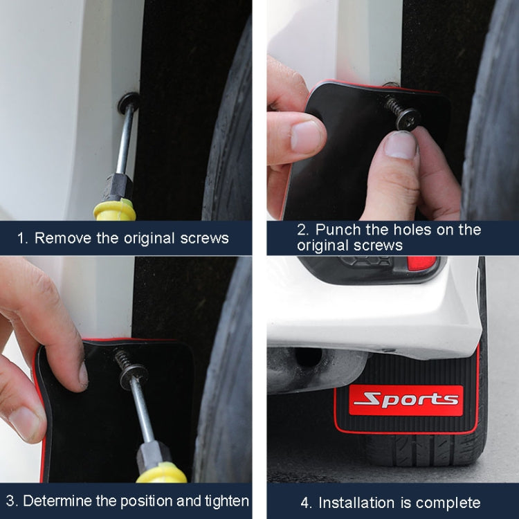 2pcs Car Tire Mud Flap Modification Plastic Anti-Splash Mud Flap, Style: Large Blank - Mudguards by PMC TechLife | Online Shopping South Africa | PMC TechLife | Buy Now Pay Later Mobicred
