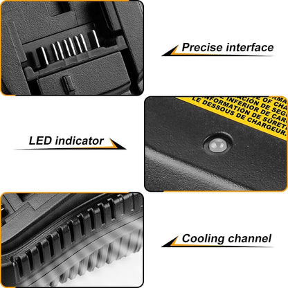 DCB118 For Dewalt 12V-20V Electric Tool Battery Charger, Plug: UK (Yellow) - Electric Saws & Accessories by PMC Jewellery | Online Shopping South Africa | PMC Jewellery