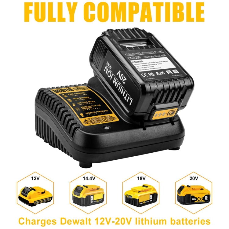 DCB118 For Dewalt 12V-20V Electric Tool Battery Charger, Plug: UK (Yellow) - Electric Saws & Accessories by PMC TechLife | Online Shopping South Africa | PMC TechLife
