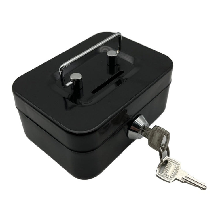 Portable Metal Safe Cash Box Piggy Bank Money Organizer with Key(Small Black) - free shipping - PMc TechLife - Order now!
