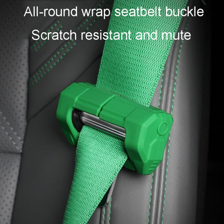 Large Car Seatbelt Buckle Protective Cover Anti Scratch Silicone Protector For Safety Belt Plugs(Green) - Seat Belts & Padding by PMC Jewellery | Online Shopping South Africa | PMC Jewellery | Buy Now Pay Later Mobicred