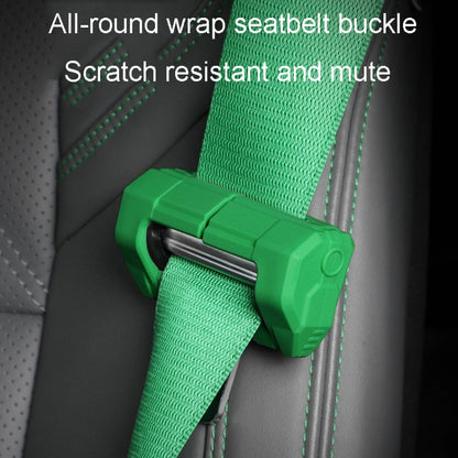 Large Car Seatbelt Buckle Protective Cover Anti Scratch Silicone Protector For Safety Belt Plugs(Green) - Seat Belts & Padding by PMC Jewellery | Online Shopping South Africa | PMC Jewellery | Buy Now Pay Later Mobicred