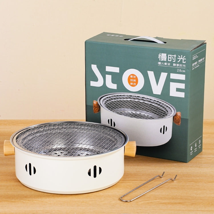 Charcoal Grill Stainless Steel Outdoor Camping Cooking Tea Around The Stove Barbecue Stove, Spec: Style B - free shipping - PMC TechLife - Order now!