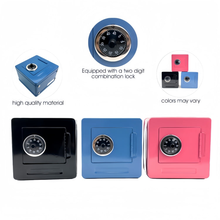Portable  Metal Password Safe Cash Box Piggy Bank Money Organizer(Black) - free shipping - PMc TechLife - Order now!