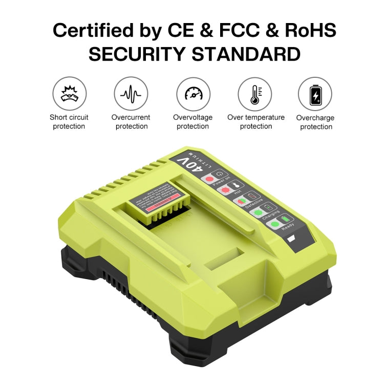 36-40V Tool Cutting Machine Battery Charger, For RYOBI PO401 / PO403 / PO400, Plug: UK - Lawn Mower, Saws & Accessories by PMc TechLife | Online Shopping South Africa | PMc TechLife | Buy Now Pay Later Mobicred