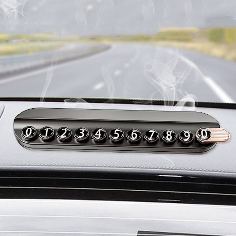 Car Temporary Parking Plate With Aroma Diffuser Moving Car Phone Number Plate Box Packing(Beige) - free shipping - PMC TechLife - Order now!